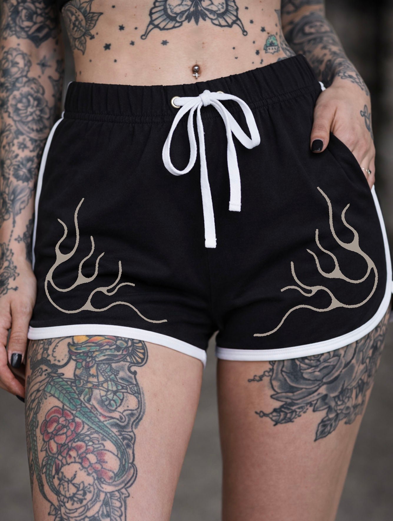 'Sacred Heart' Crop & Booty Short Set