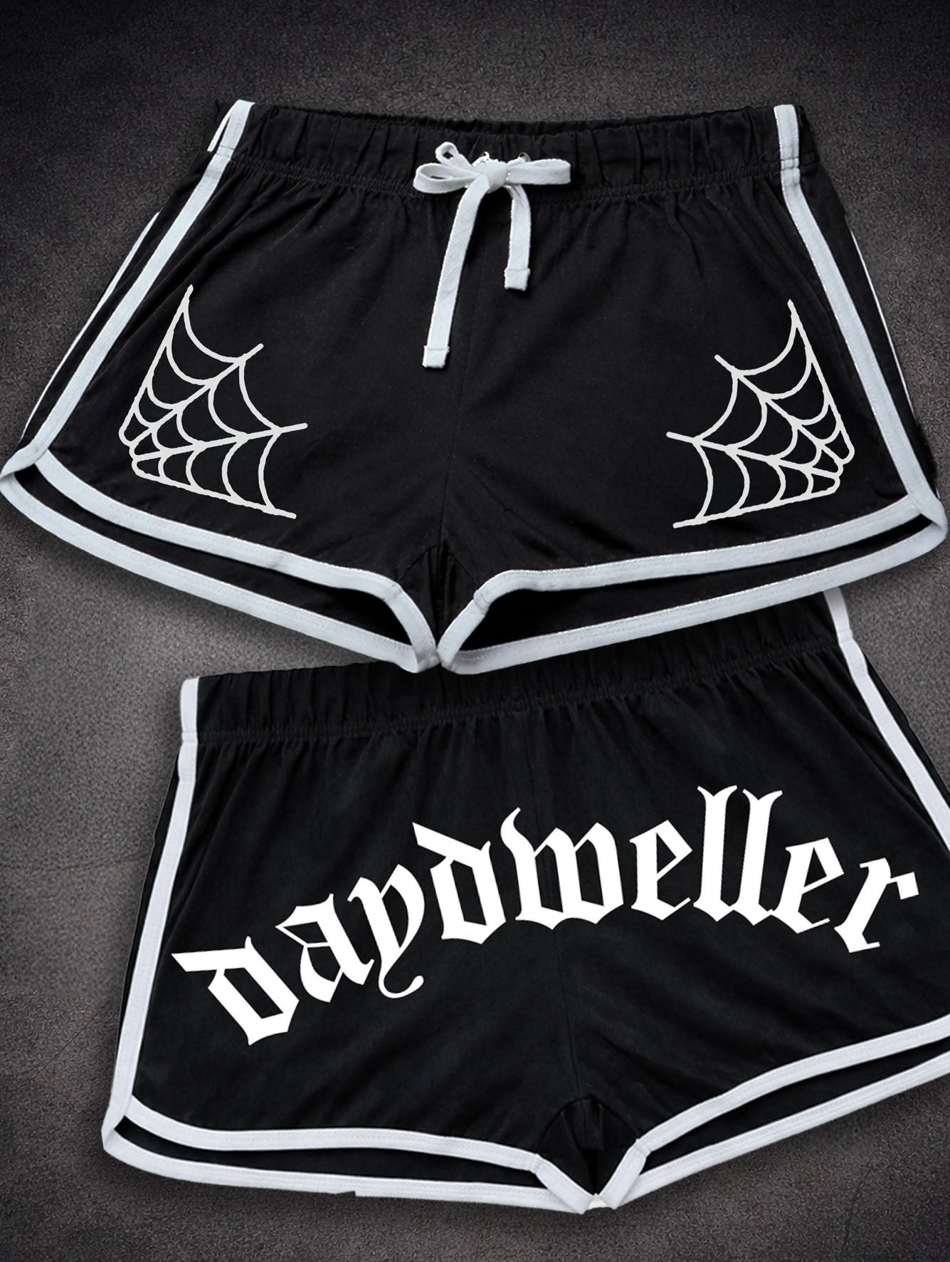 'Spider' Crop Top & Booty Short Set