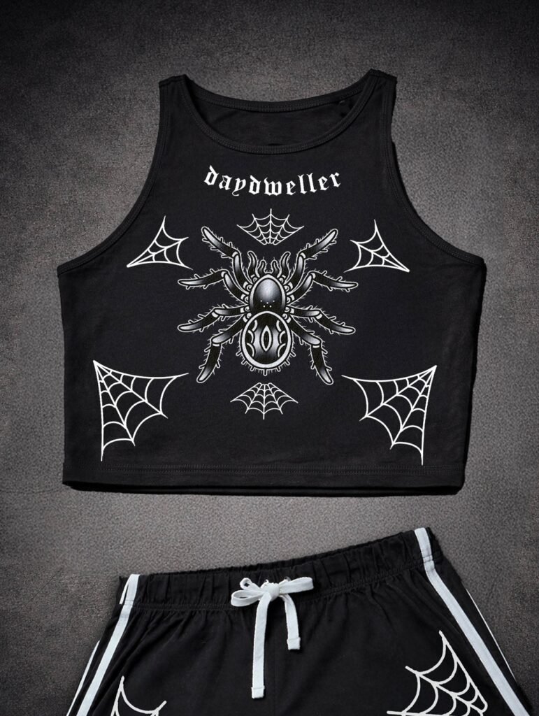 'Spider' Crop Top