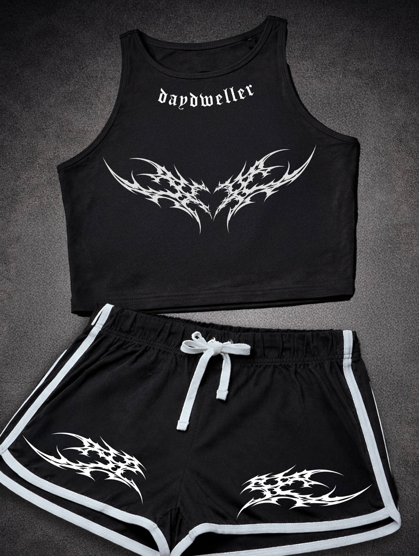'Cybersigilism' Crop Top & Booty Short Set