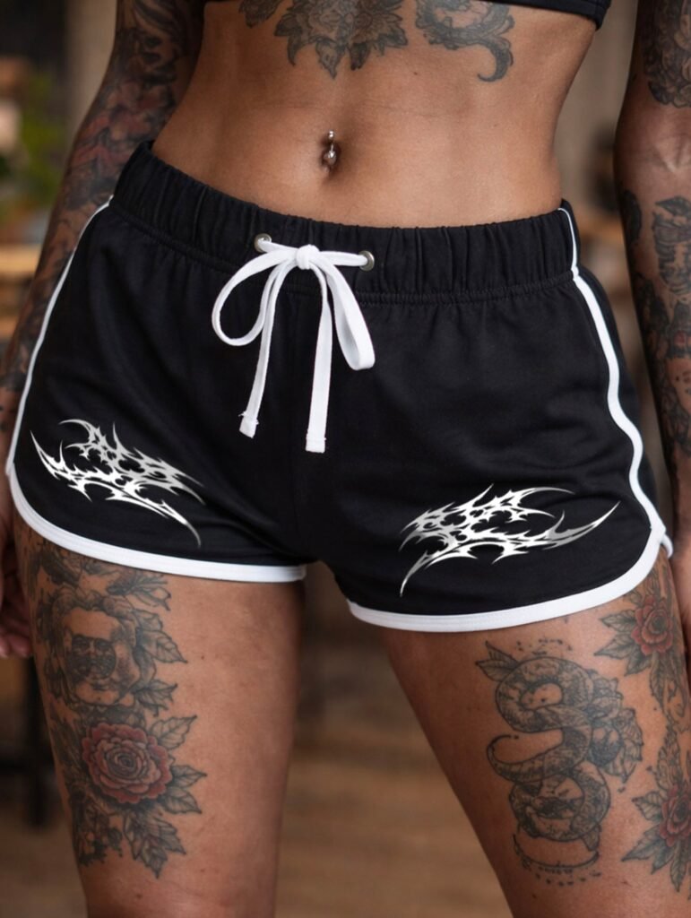'Cybersigilism' Crop Top & Booty Short Set