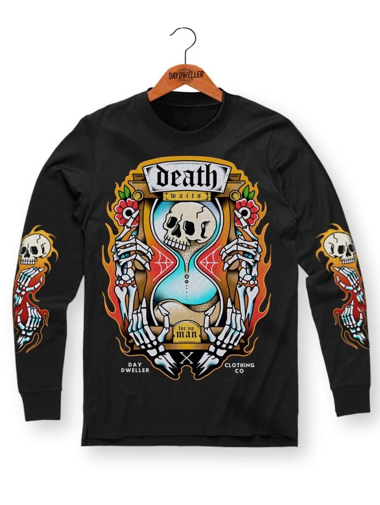 ‘Death Waits’ Long Sleeve Tee