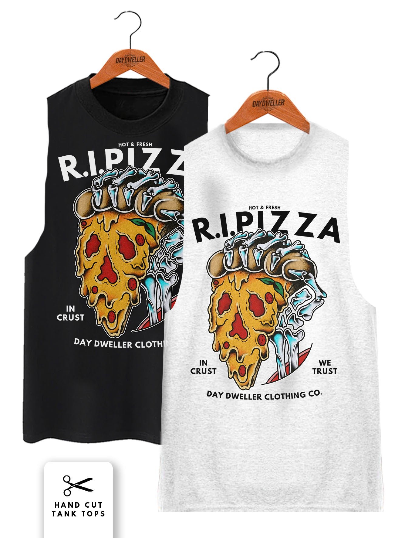 'R.I.Pizza' Black Tank