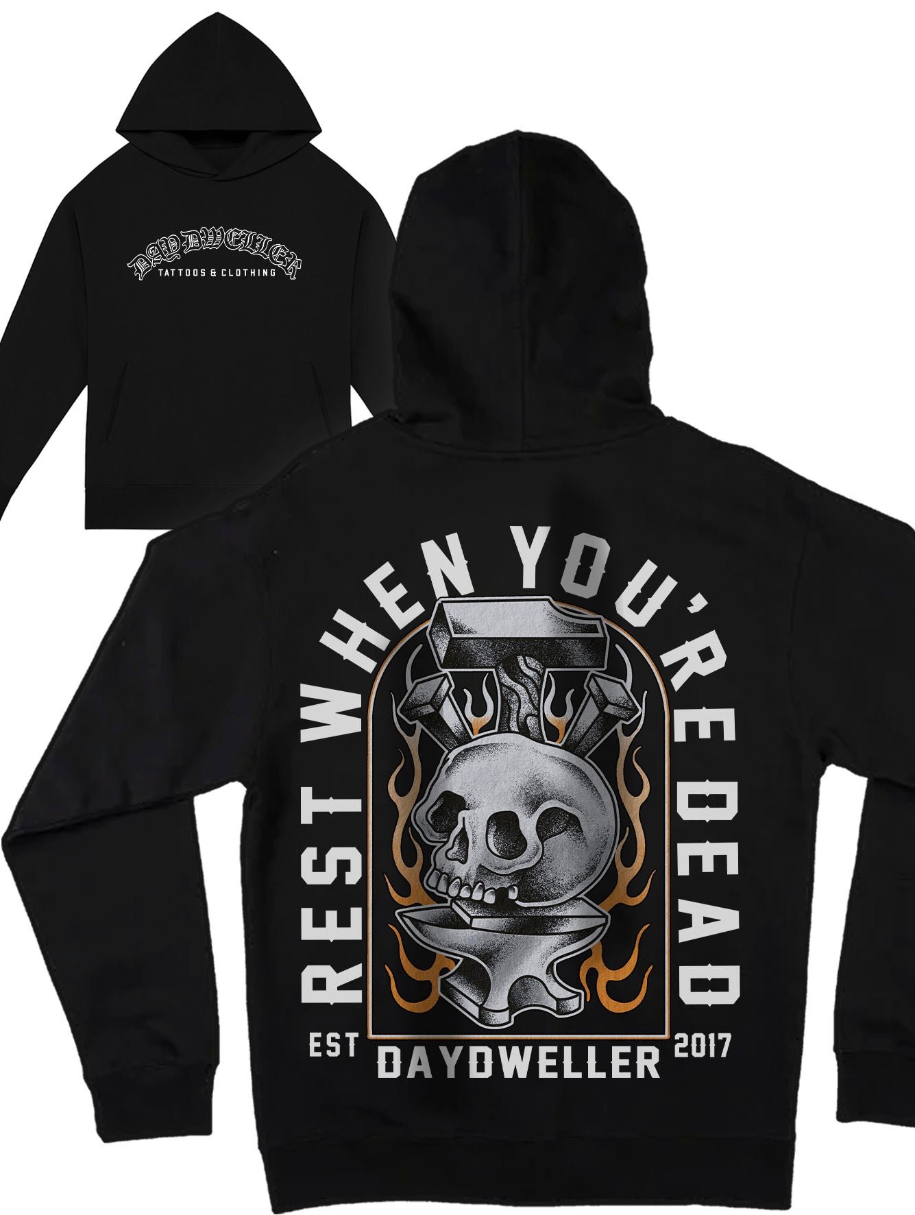 'Rest When You're Dead' Heavyweight Hoodie