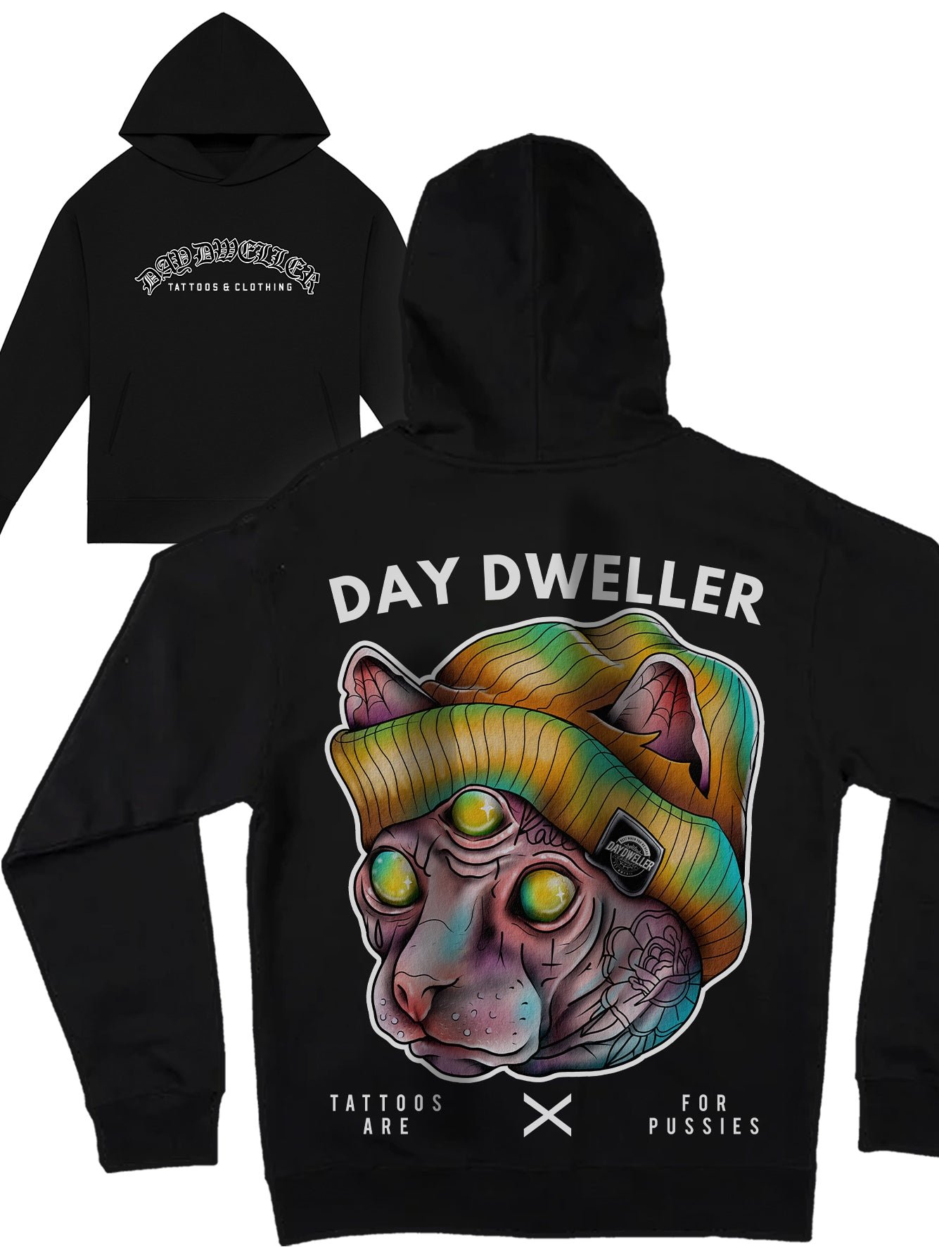 'Tattoos Are For Pussies' Heavyweight Hoodie