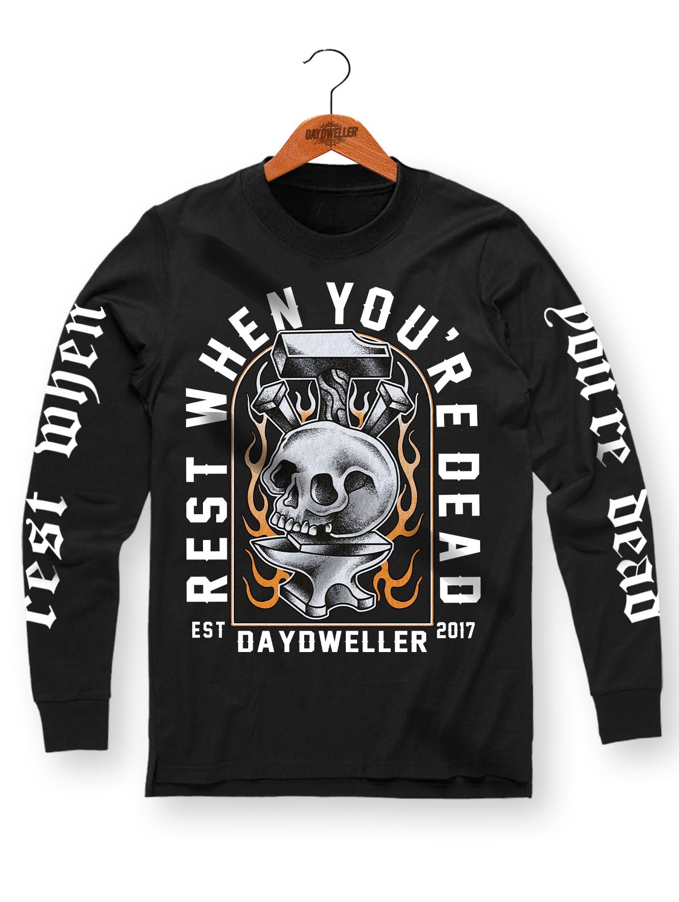 'Rest When You're Dead' Long Sleeve Tee
